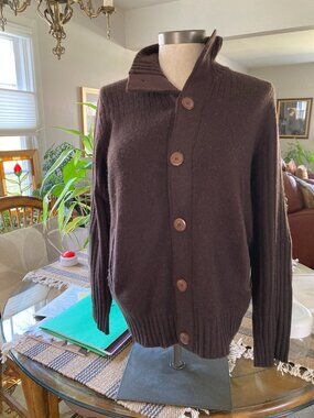 Red Cullen Cashmere Cardigan Sweater (S)